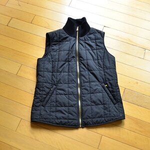 Tory Burch womens black puffer vest Size M